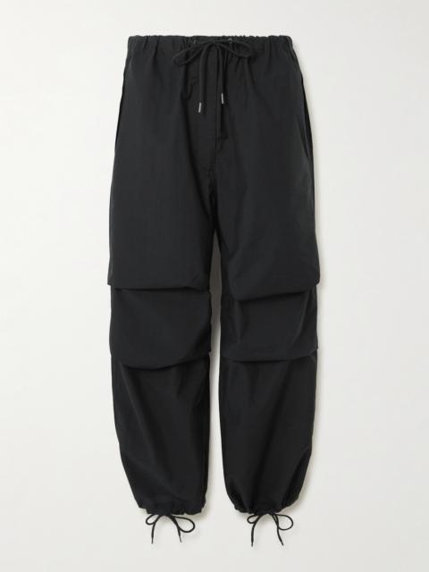 Cotton-blend Wide-leg Cargo Pants