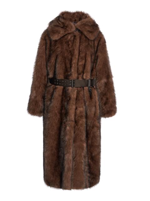 Arly Long Faux Fur Coat brown