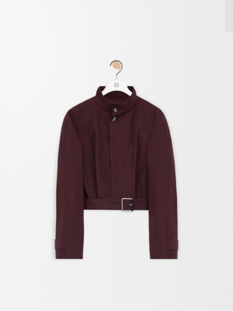 Short trench in cotton blend