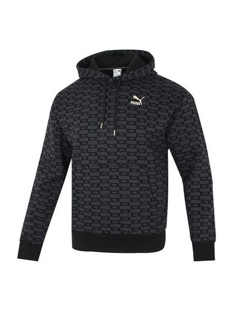 PUMA Luxe Aop Full Print Logo Knit Black 534409-01