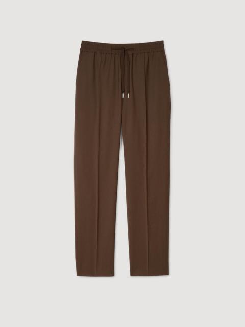 ELASTICATED STRAIGHT-LEG PANTS