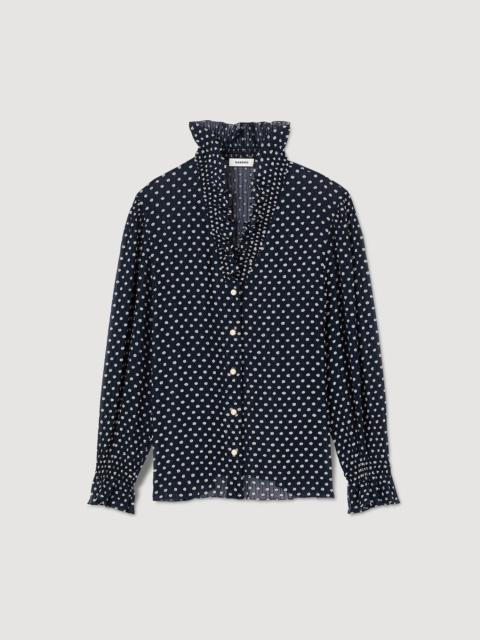PATTERNED POLKA DOT BLOUSE