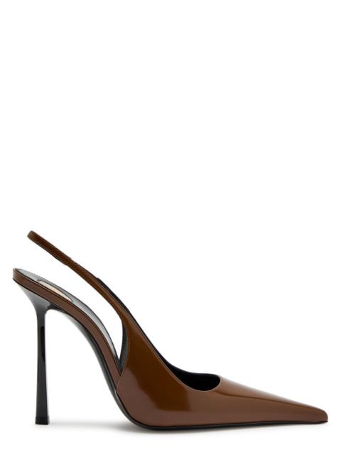 Saint Laurent Vendome 100 Patent Leather Slingback Pumps