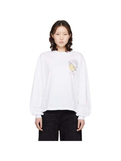 White Long Sleeve Fruit T-shirt