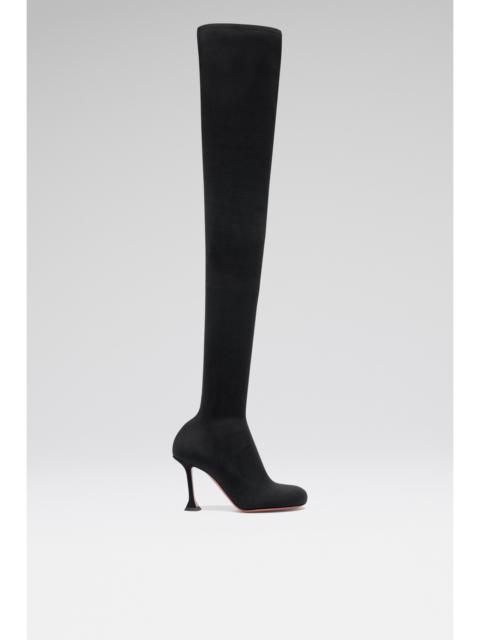 VENEDA STRETCH THIGH HIGH BOOT BLACK FINE KNIT