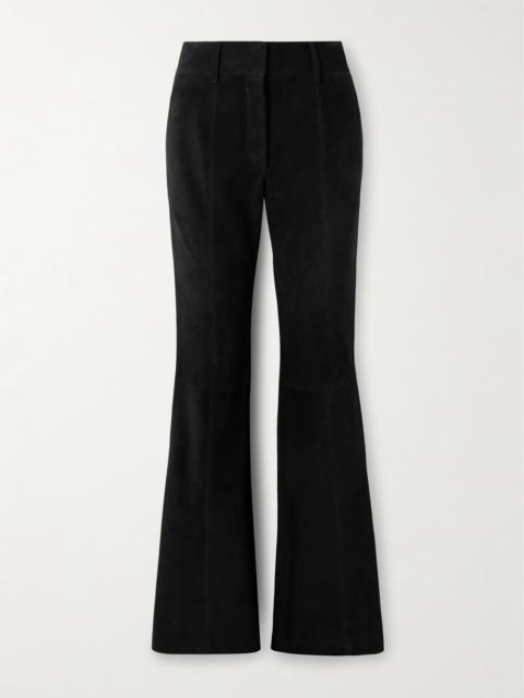 Rhein Paneled Suede Flared Pants