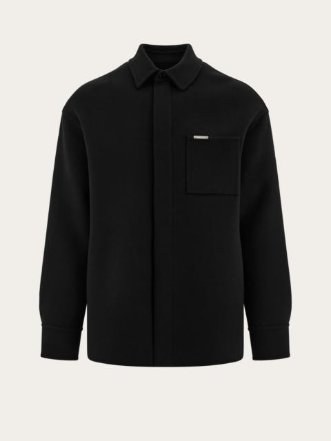 Cashmere-blend overshirt