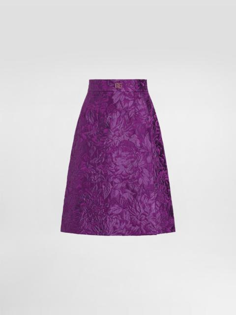 Peony brocade skirt