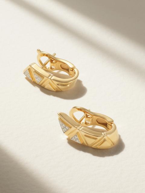 Triangoli 18-karat Gold Diamond Earrings
