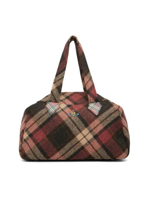 Brown & Red Archive Large Tote