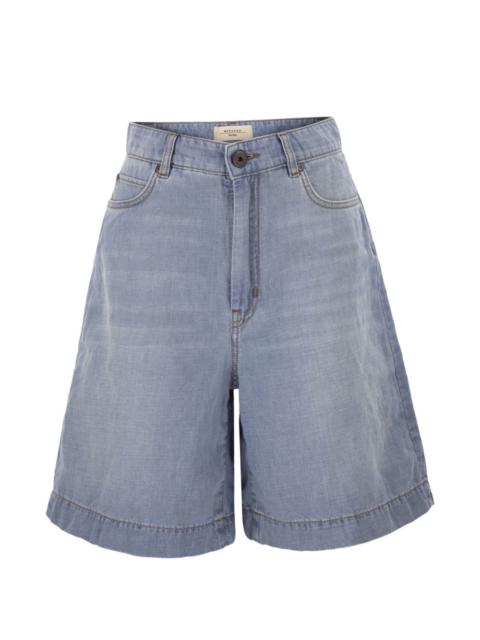 contrasting-stitch shorts