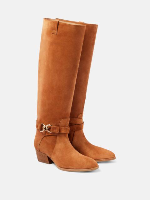 Willow suede cowboy boots