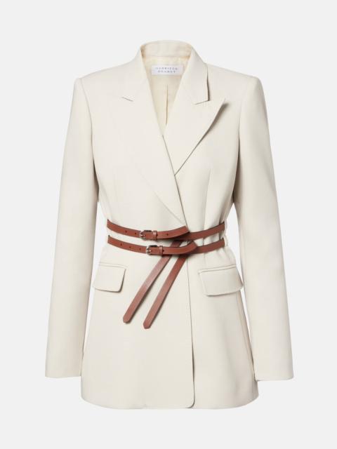 Belted wool blazer