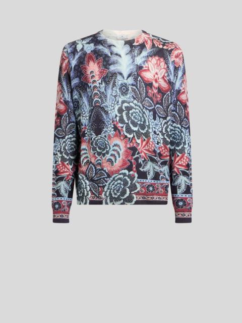 PRINTED SILK AND CASHMERE JUMPER