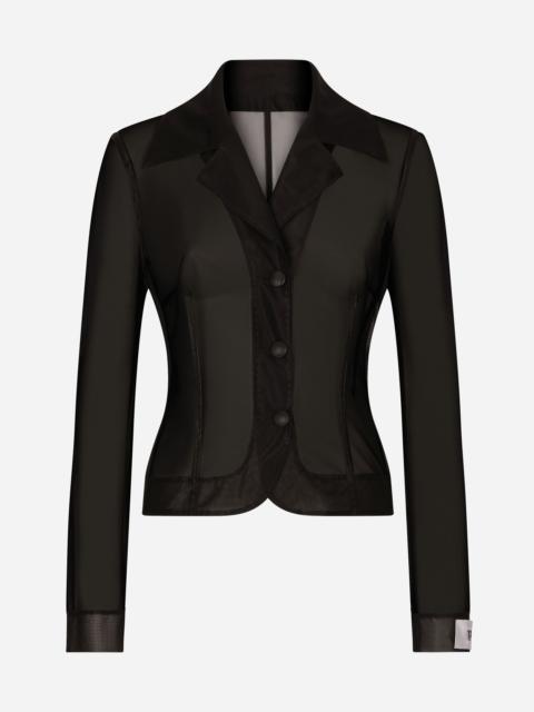 Single-breasted marquisette Dolce jacket