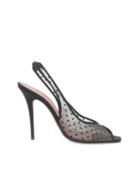 105mm Kristina polka-dot slingback pumps