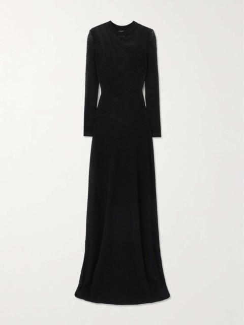 Open-knit gown Black