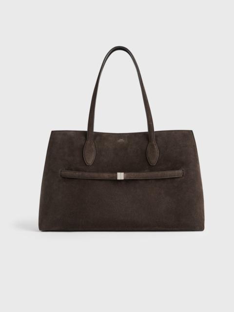 Suede lounge tote brown