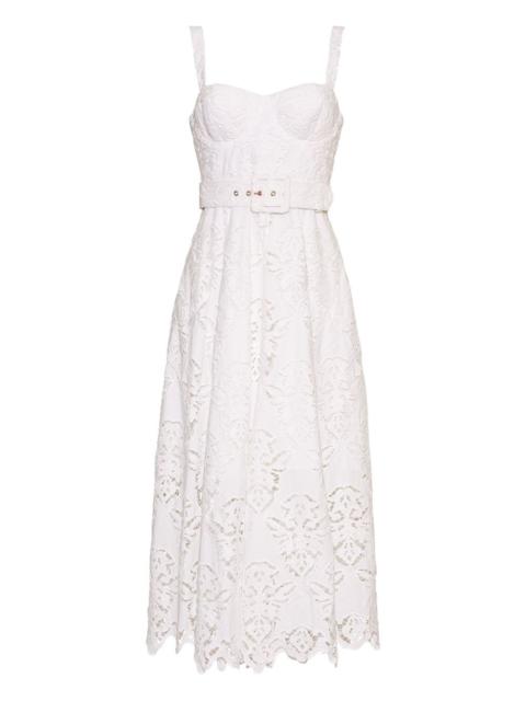 Calypso belted midi dress