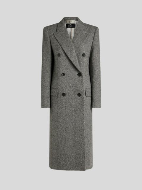 DOUBLE-BREASTED WOOL COAT