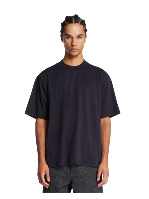 Blue Cotton Crewneck T-Shirt