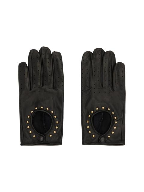 Black Leather Driving Gloves