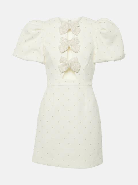 Bridal Ophelia bow-detail minidress