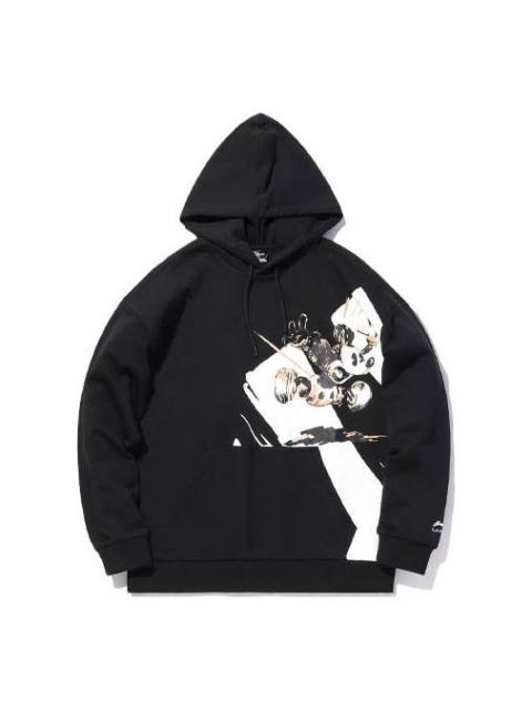 Li-Ning x Disney Loose Casual Hoodie 'Black White' AWDQ595-1