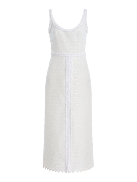 Floral Macrame Dress ivory