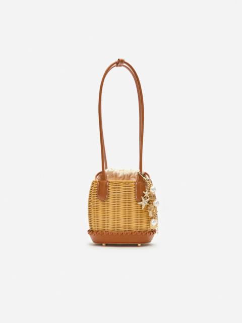 Rattan Charm Shoulder Bag