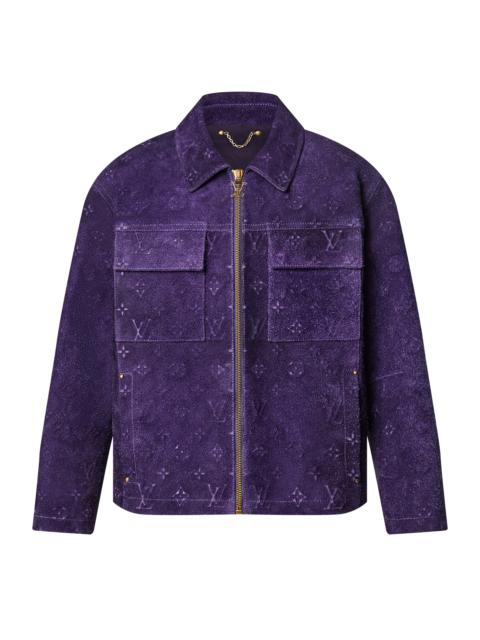 Workwear Monogram Embossed Suede Jacket