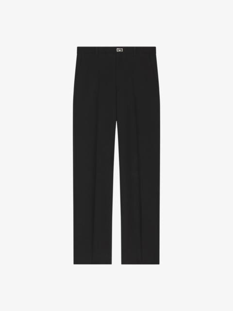 SLIM FIT TAILORED PANTS IN WOOL WITH 2G CLIP