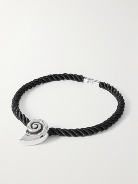 Nautilus Silver And Rope Necklace