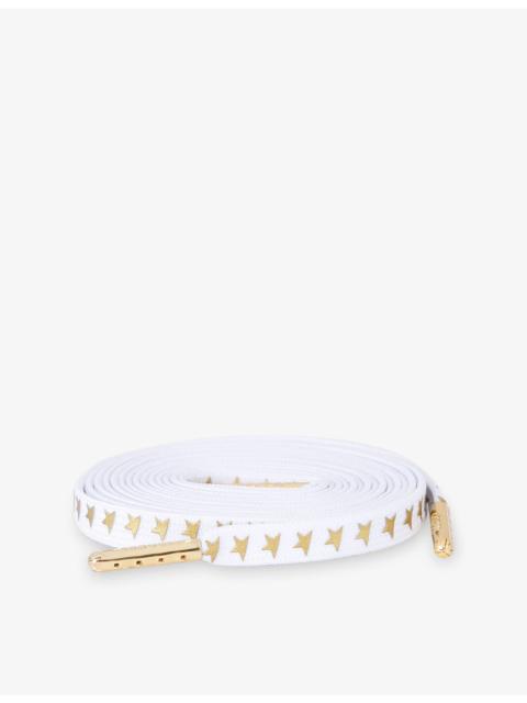 Metallic Star Print Cotton-Blend Shoe Laces