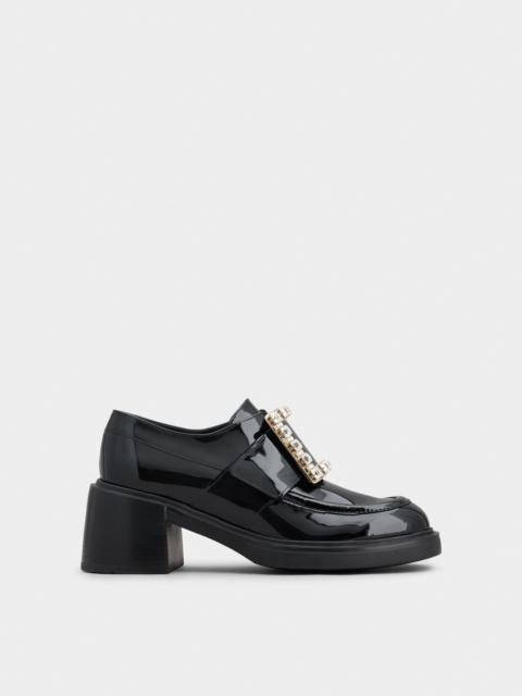 Viv' Rangers Rhinestone Buckle Loafers in Patent Leather