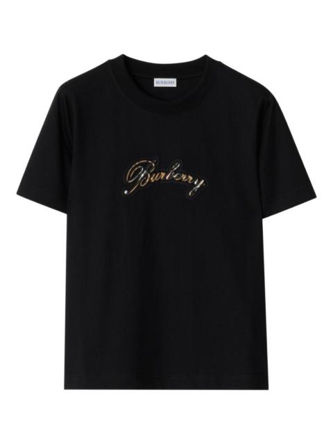 cursive logo cotton t-shirt