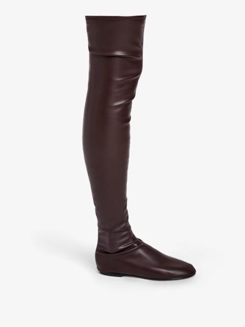 Tee Stretch Over The Knee Boots in Faux Leather