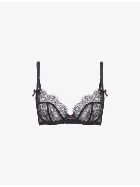 Lorna bow-embellished lace bra