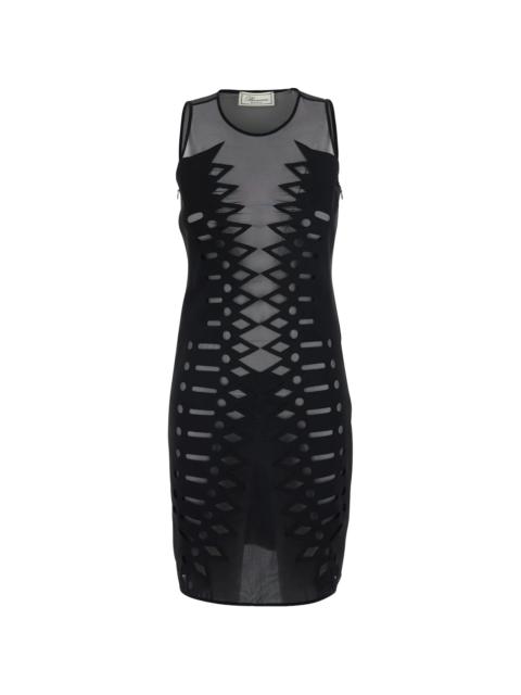 Blumarine Embroidered Scuba Dress