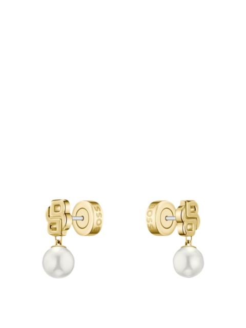 GOLD-TONE EARRINGS WITH DOUBLE B MONOGRAM