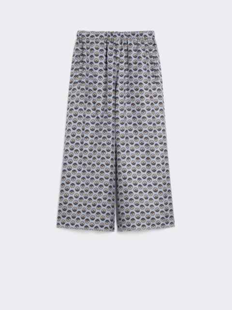 TORTONA Wide-fit silk trousers