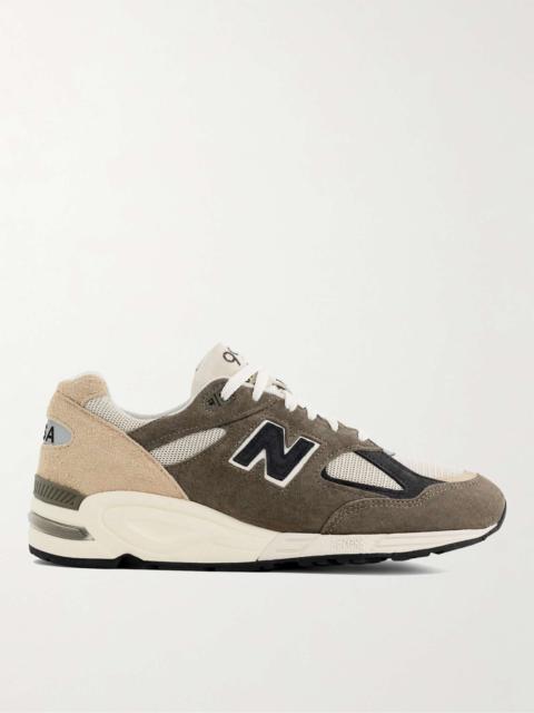 MADE in USA 990v2 Mesh and Suede Sneakers