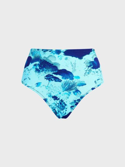 WOMEN HIGH-WAISTED BIKINI BOTTOM CORAL REEF