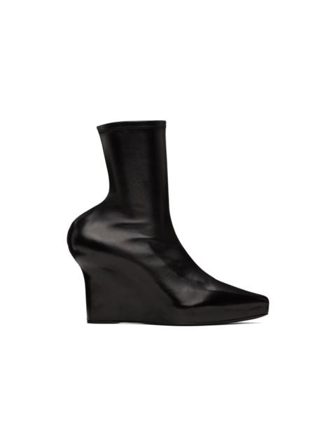 Black Wedge Boots