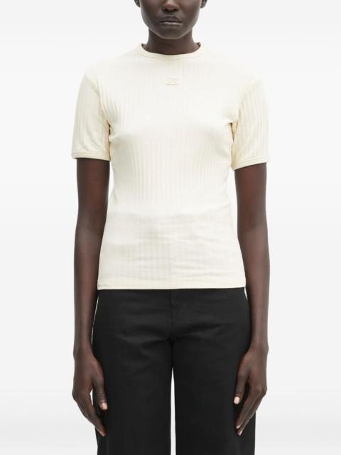 ribbed logo-patch top