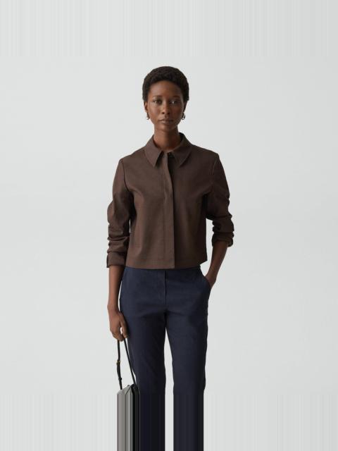 Cropped Shirt Jacket in Good Linen