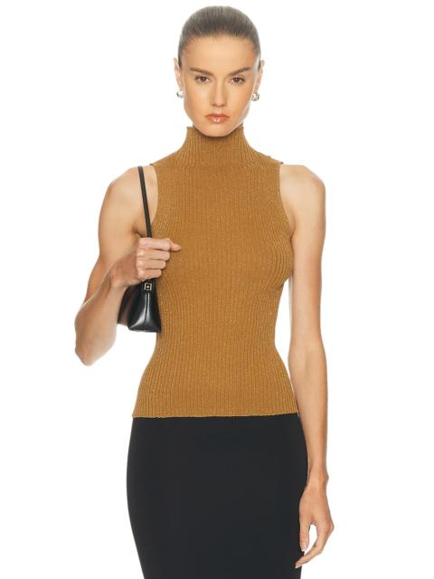 Blake Rib Sleeveless Turtleneck Sweater