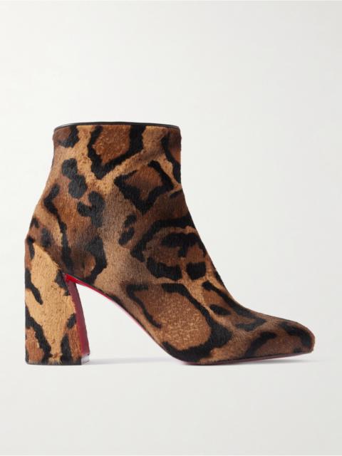 Jane 85 Leopard-print Calf Hair Ankle Boots
