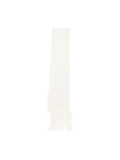 fringed knit scarf