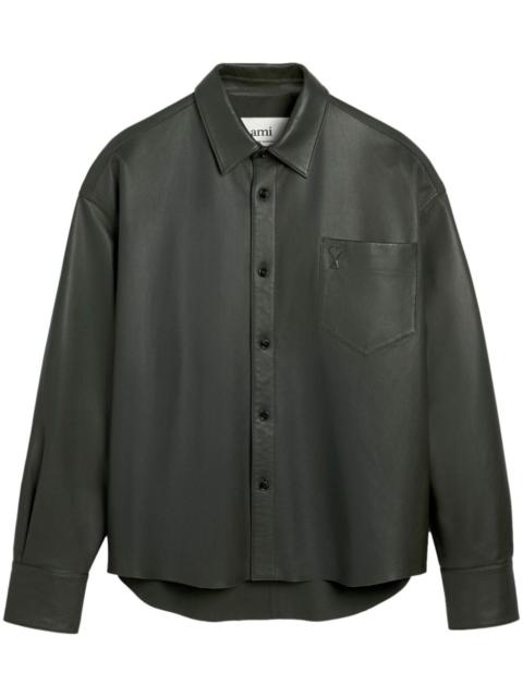 Ami de Coeur-embroidery lambskin shirt